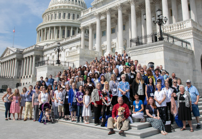 group posing at U.S. Capitol in Washington DC